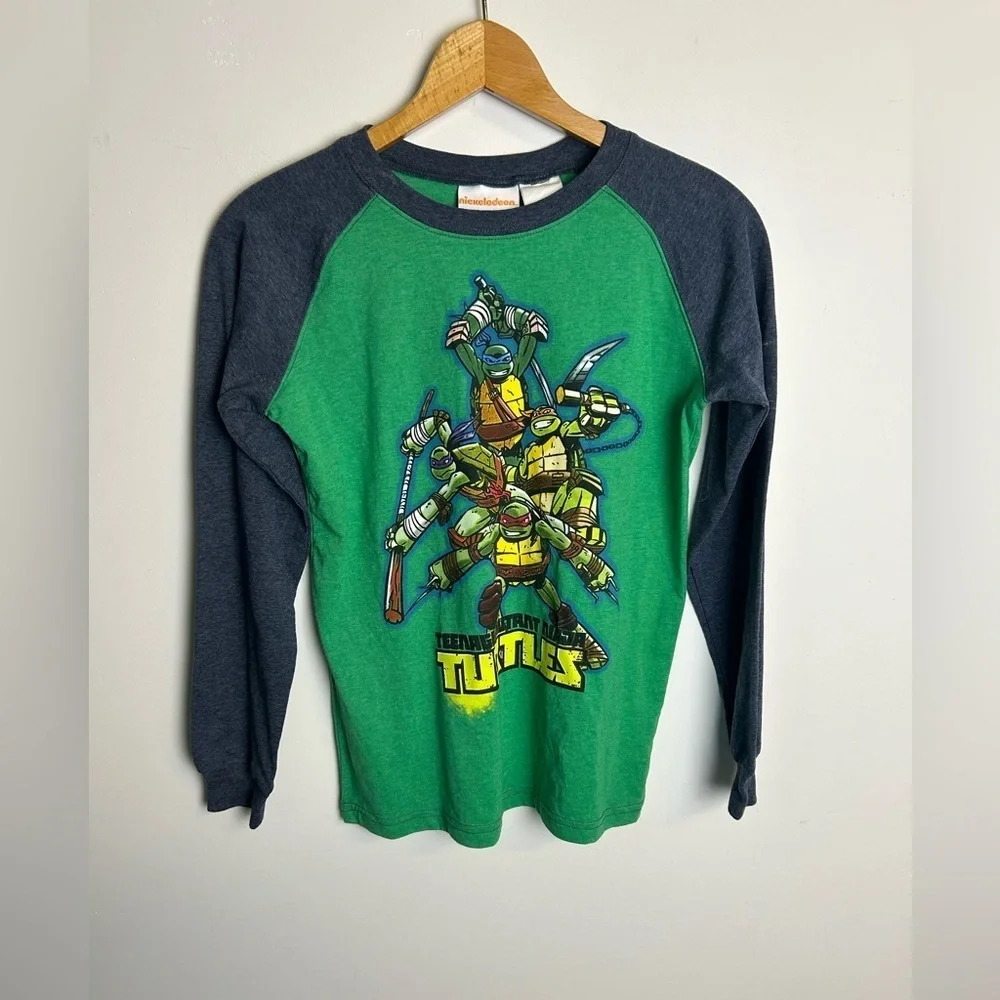 Nickelodeon kids Size L boys Turtle Ninjas novelty print‎ Teen Graphic vintage